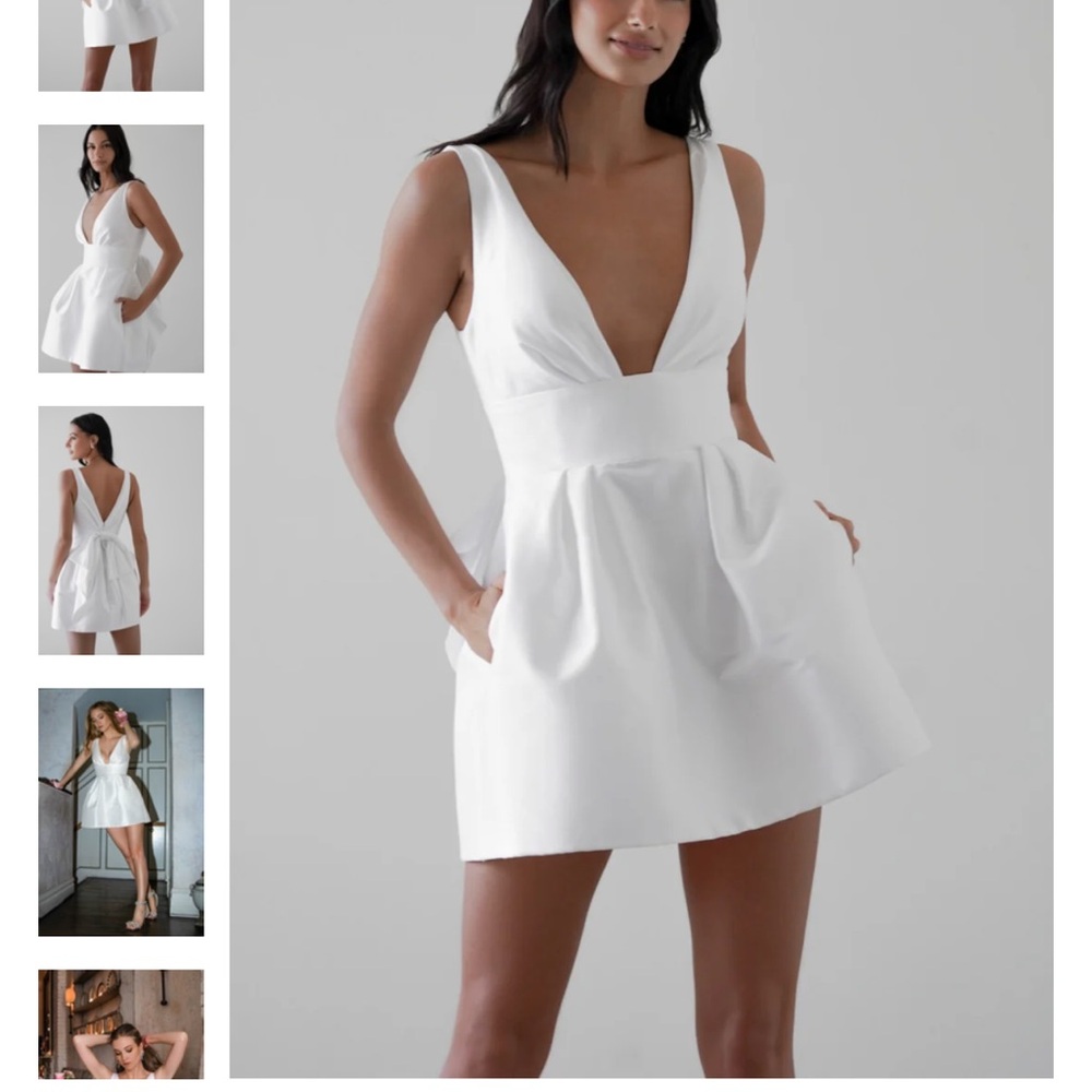 Watters White Dress Muffin Dress